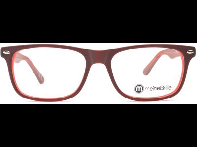 meineBrille 04-69000-01, Braun/Rot Matt front