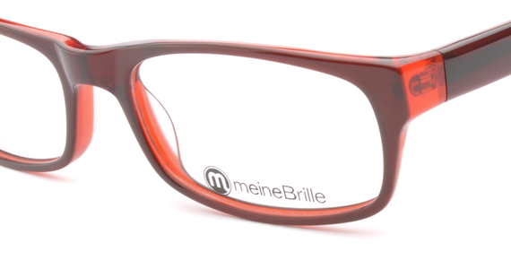 meineBrille 04-69220-01, Braun/Rot nah - Ansicht 3