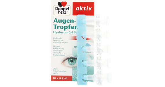 Doppelherz Augentropfen Extra mit Hyaluron 0,4% - 10 x 0,5 ml Ampullen - Ansicht 2