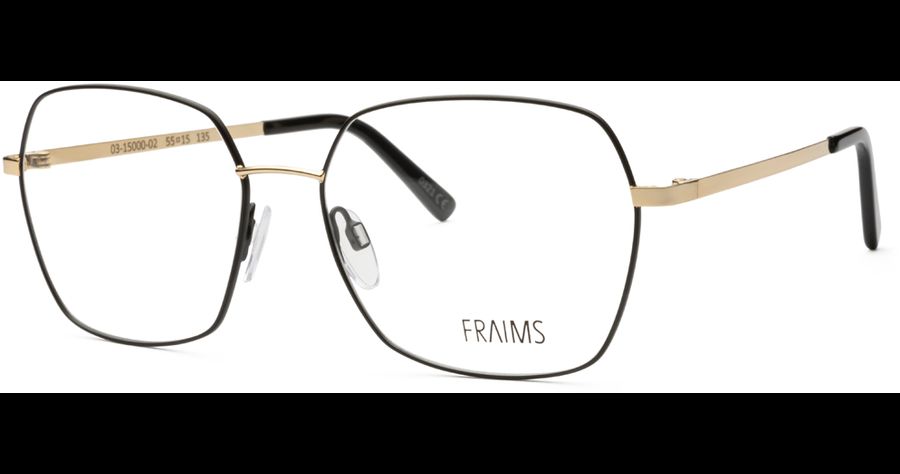FRAIMS Brille Damen FRAIMS 03-15000-02 Dionne, Schwarz/Gold Ansicht 1