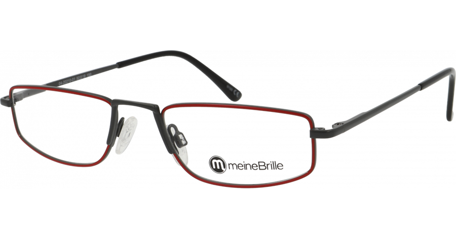 meineBrille 04-20210-01 Dunkelgrau Rot glänzend Frontansicht