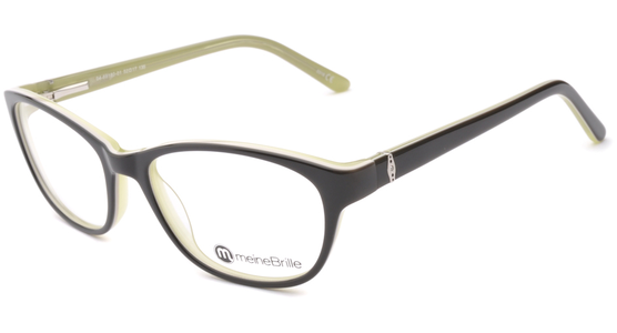 meineBrille 04-69180-01, Schwarz/Hellgrün links - Ansicht 2