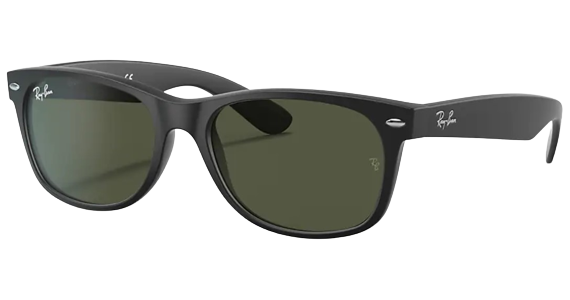 Ray-Ban RB2132 New Wayfarer Classic Matt Schwarz / Grün 622 55 - Ansicht 2