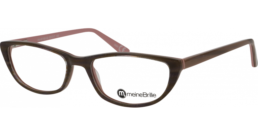 meineBrille Brille Damen meineBrille 04-40190-02, Khaki-Rosé Glitzer Ansicht 1