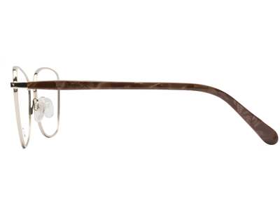 meineBrille 04-06030-02, Gold/Nougat Seite - Ansicht 3