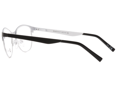 meineBrille 04-87010-01, Schwarz/Weiß Matt seite - Ansicht 4