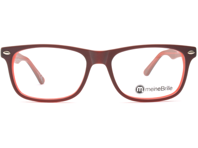 meineBrille 04-69000-01, Braun/Rot Matt front - Ansicht 2