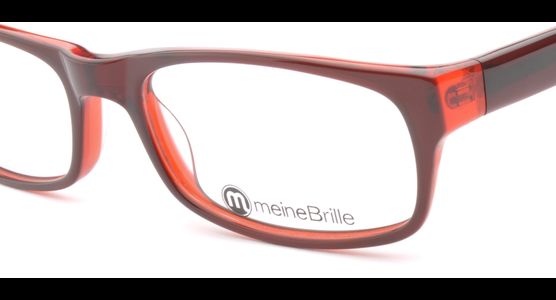 meineBrille 04-69220-01, Braun/Rot nah - Ansicht 4
