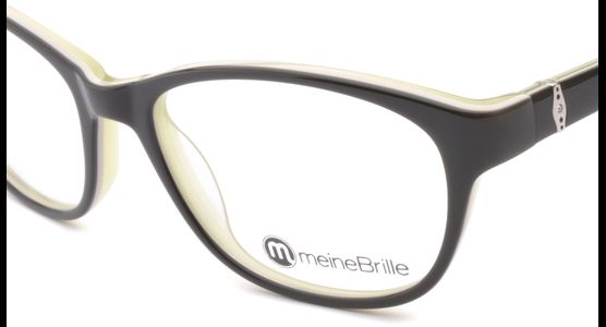meineBrille 04-69180-01, Schwarz/Hellgrün nah - Ansicht 4