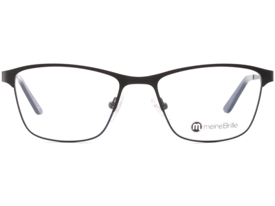 meineBrille 04-87020-01, Schwarz/Blau Matt front - Ansicht 2