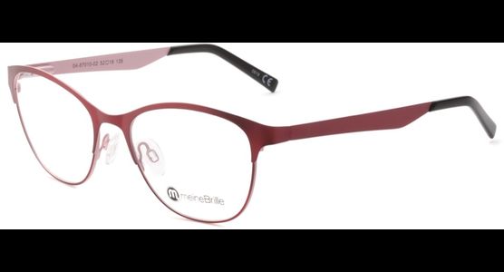 meineBrille 04-87010-02, Rot/Rosa Matt links - Ansicht 2