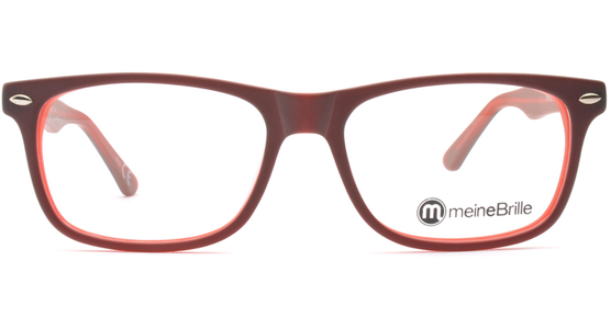meineBrille 04-69000-01, Braun/Rot Matt front - Ansicht 3