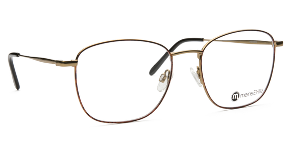 meineBrille 04-12060-02, Gold/ Havanna matt Schräg rechts - Ansicht 5