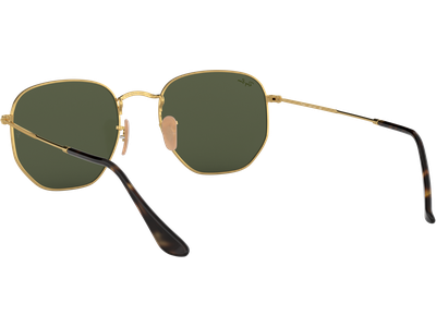 Ray-Ban RB3548N Hexagonal Flat Lenses Glänzend Gold / Grün 001 51 - Ansicht 5