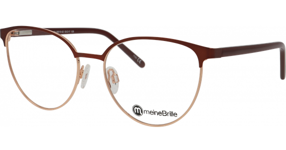 meineBrille 04-30010-02 Rot matt/Kupfergold glänzend - Ansicht 3