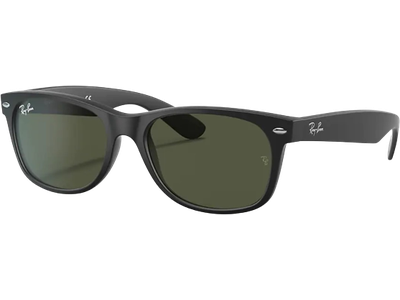 Ray-Ban RB2132 New Wayfarer Classic Matt Schwarz / Grün 622 55 - Ansicht 2