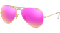 Ray-Ban Aviator Flash Lenses RB3025 112/1Q Gold/Violett Verspiegelt 58 - MEDIUM
