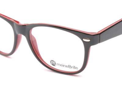 meineBrille 04-69150-02, Schwarz/Rot nah - Ansicht 3