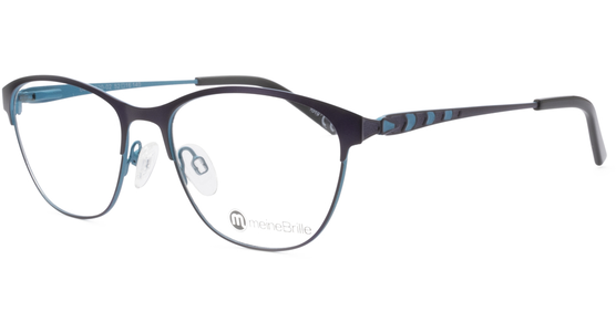 meineBrille 04-96020-02, Dunkel Violett/Türkis Matt links - Ansicht 2