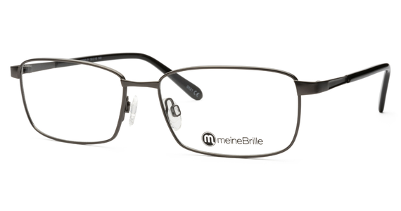 meineBrille 04-12090-01, Dunkel Gun matt / Schwarz glänzend - Ansicht 3