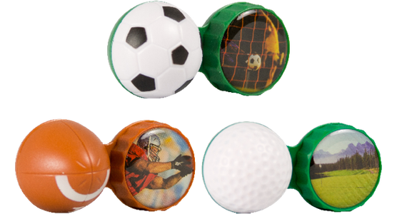 3D-Linsenbehälter Fussball - Ansicht 3