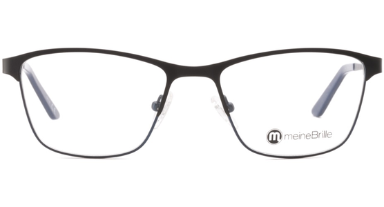 meineBrille 04-87020-01, Schwarz/Blau Matt front - Ansicht 3