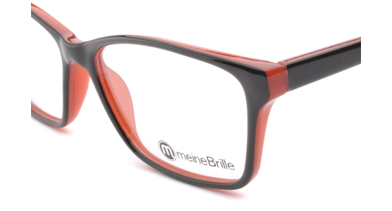 meineBrille 04-69190-01, Schwarz/Rot nah - Ansicht 4