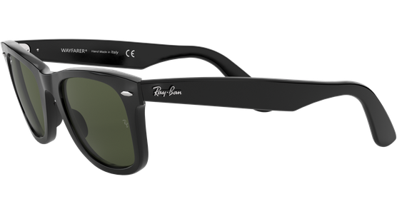 Ray-Ban RB2140 Original Wayfarer Classic Glänzend Schwarz / Grün 901 50-22 - Ansicht 3
