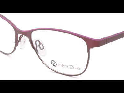 meineBrille 04-69110-01, Dunkel Rot/Pink nah