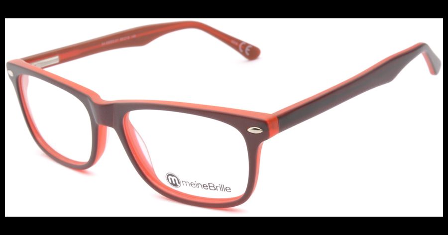 meineBrille 04-69000-01, Braun/Rot Matt links