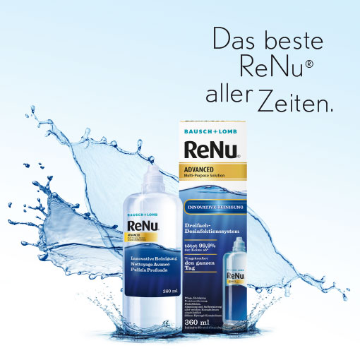 Bausch+Lomb Renu, die perfekte Pflege für Ihre Bausch+Lomb Ultra Kontaktlinsen