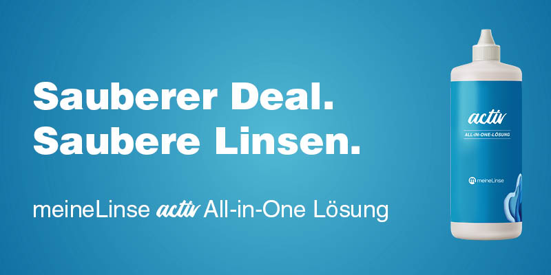 Sauberer Deal. Saubere Linsen. meineLinse activ All-in-One Lösung