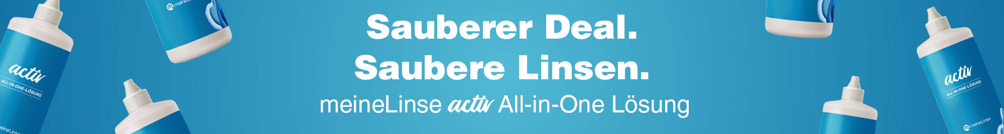 Sauberer Deal. Saubere Linsen. meineLinse activ All-in-One Lösung