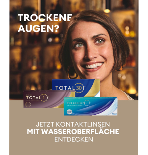 Trockene Augen? Jetzt Kontaktlinsen mit Wasseroberfläche entdecken