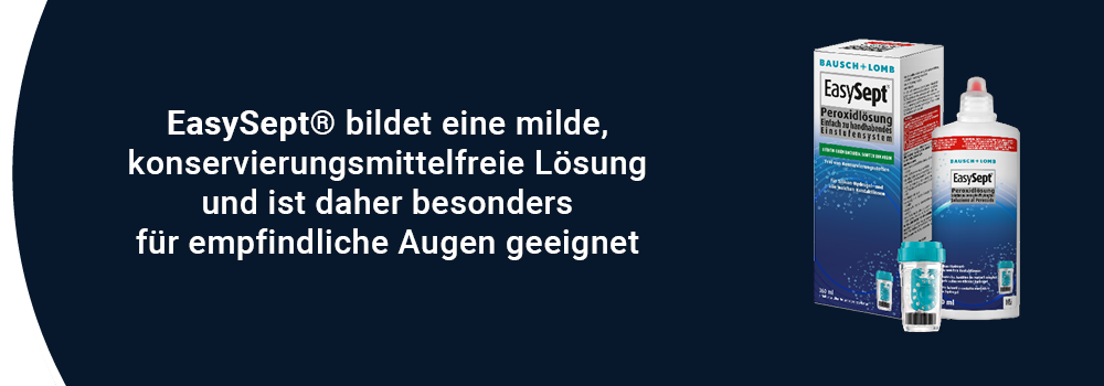 EasySept® bildet eine milde, konservierungsmittelfreie Lösung und ist daher besonders  für empfindliche Augen geeignet