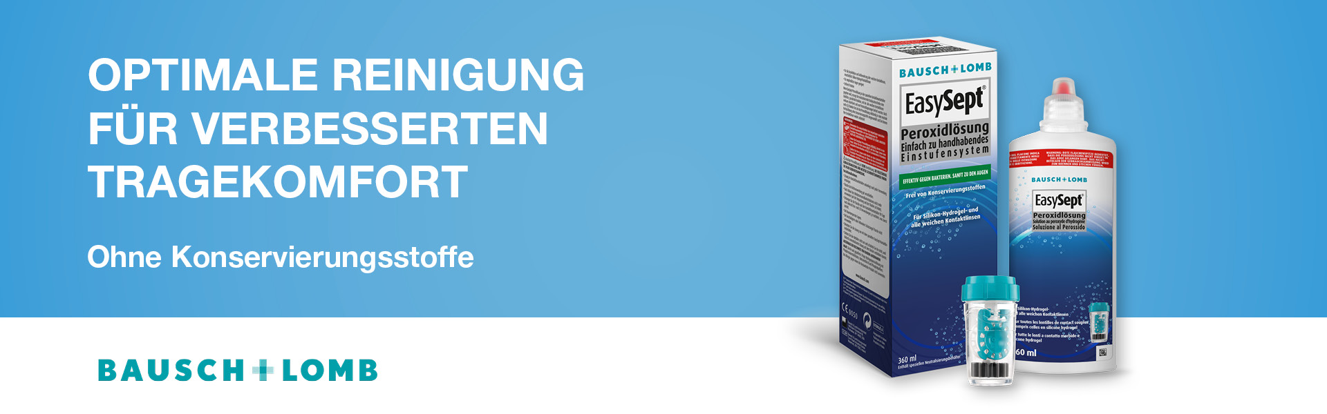 Optikmale Reinigung für verbesserten Tragekomfort - EasySept Peroxidlösung