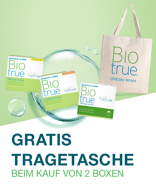 GRATIS TRAGETASCHE BEIM KAUF VON 2 BOXEN Biotrue Oneday