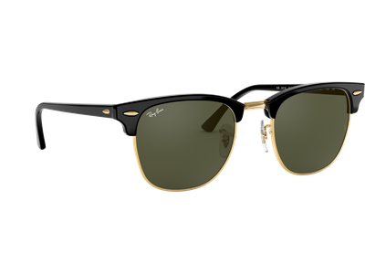 Ray-Ban RB3016 Clubmaster Classic Glänzend Schwarz / Grün W0365 51 - Ansicht 5