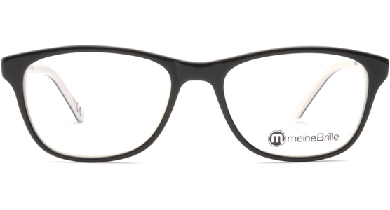 meineBrille 04-69040-02, Schwarz/Creme front - Ansicht 3