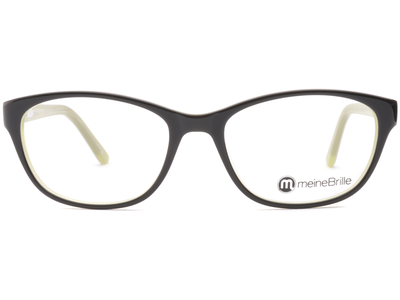 meineBrille 04-69180-01, Schwarz/Hellgrün front - Ansicht 2