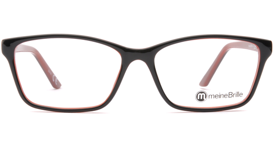 meineBrille 04-69190-01, Schwarz/Rot front - Ansicht 3