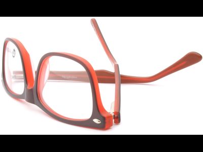 meineBrille 04-69000-01, Braun/Rot Matt umgedreht