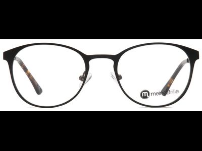 meineBrille 04-79000-02, Schwarz/Nougat Matt front
