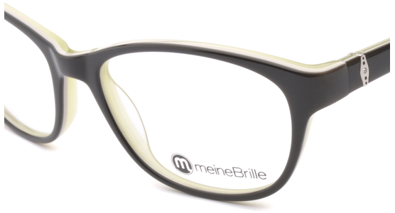 meineBrille 04-69180-01, Schwarz/Hellgrün nah - Ansicht 4