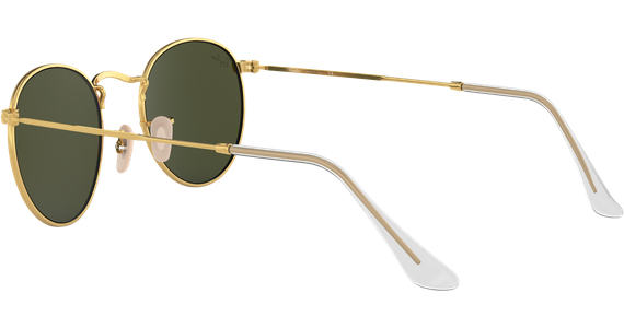 Ray-Ban RB3447 Round Metal Glänzend Gold / Grün 001 53 - Ansicht 5