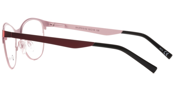 meineBrille 04-87010-02, Rot/Rosa Matt seite - Ansicht 5